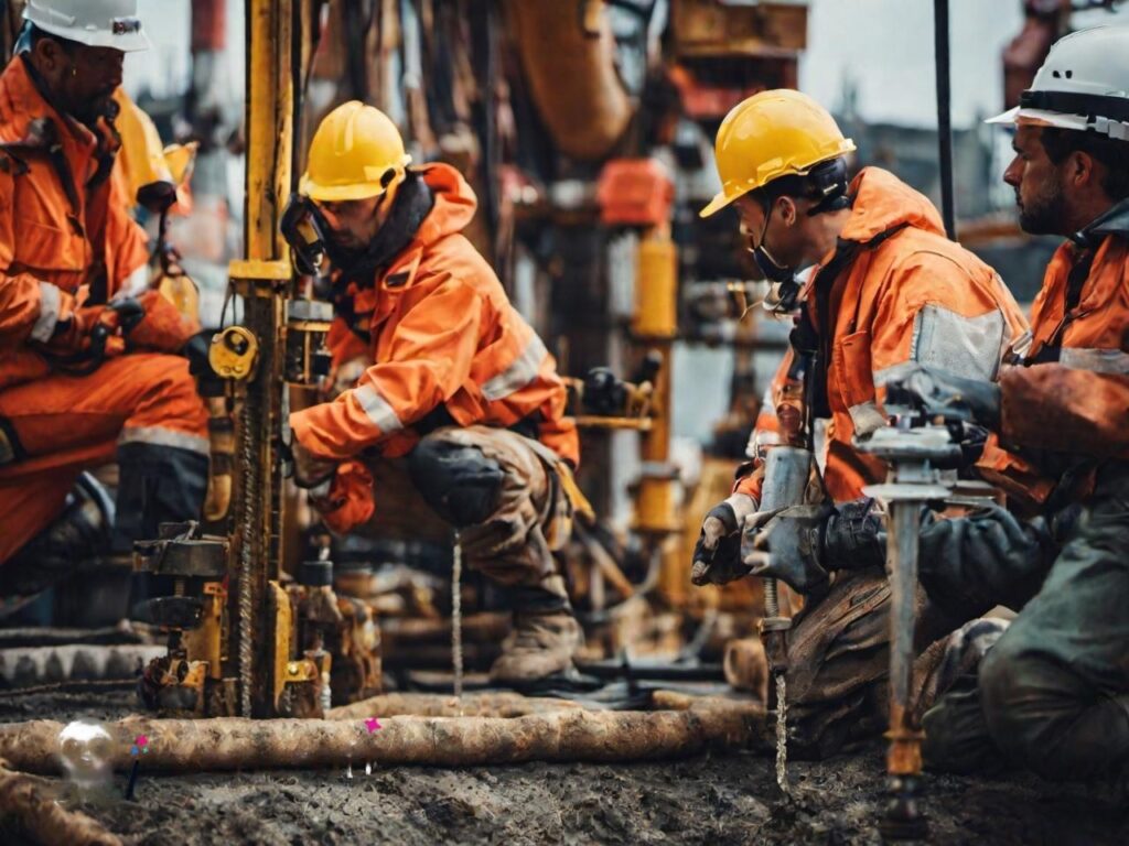 diverse drilling team demonstrating safety protocols